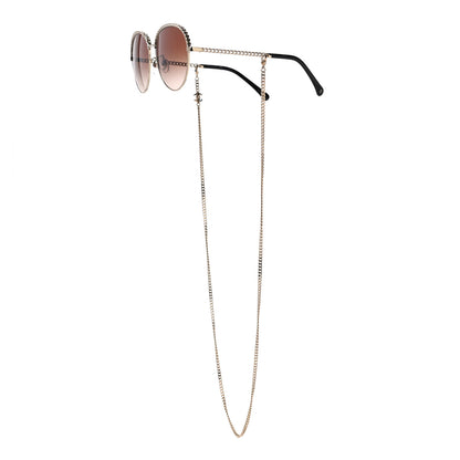 Chanel Chain Pantos Sunglasses 4242 Gold Brown 3 of 9