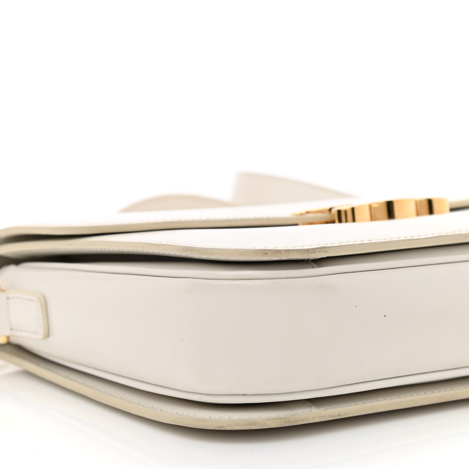 Celine Shiny Calfskin Medium Triomphe White 11 of 13