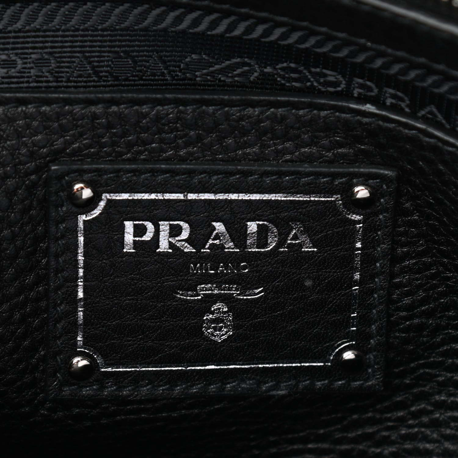 Prada Vitello Daino Tote Black 8 of 14