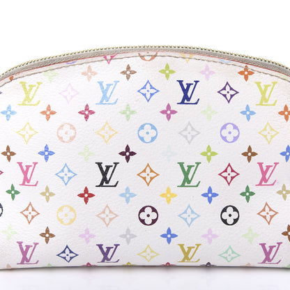 Louis Vuitton Monogram Multicolor Cosmetic Pouch White Litchi 8 of 9