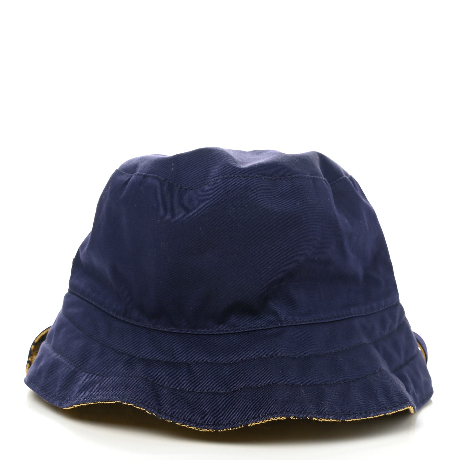 Gucci Monogram Multicolor Reversible Self-Tie Bucket Hat XL Yellow Blue 11 of 15