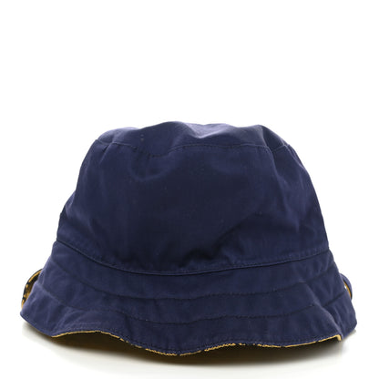 Gucci Monogram Multicolor Reversible Self-Tie Bucket Hat XL Yellow Blue 11 of 15