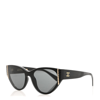 Chanel Acetate Cat Eye Sunglasses 6054 Black 1 of 7