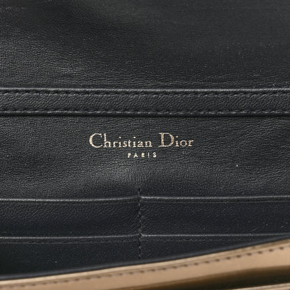 Christian Dior Metallic Patent Micro-Cannage Diorama Wallet on Chain Pouch Gold 6 of 10