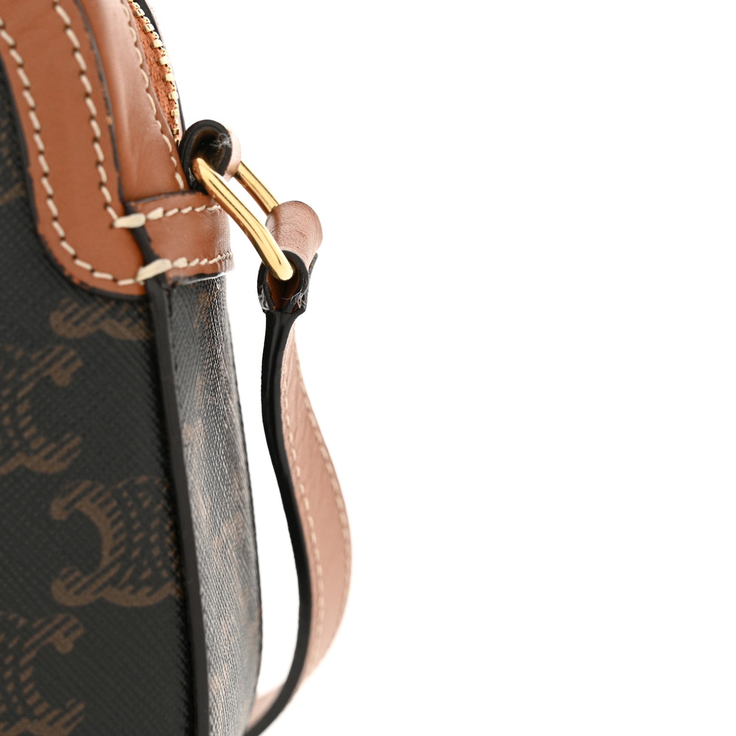 Celine Triomphe Canvas Small Camera Bag Tan 13 of 15