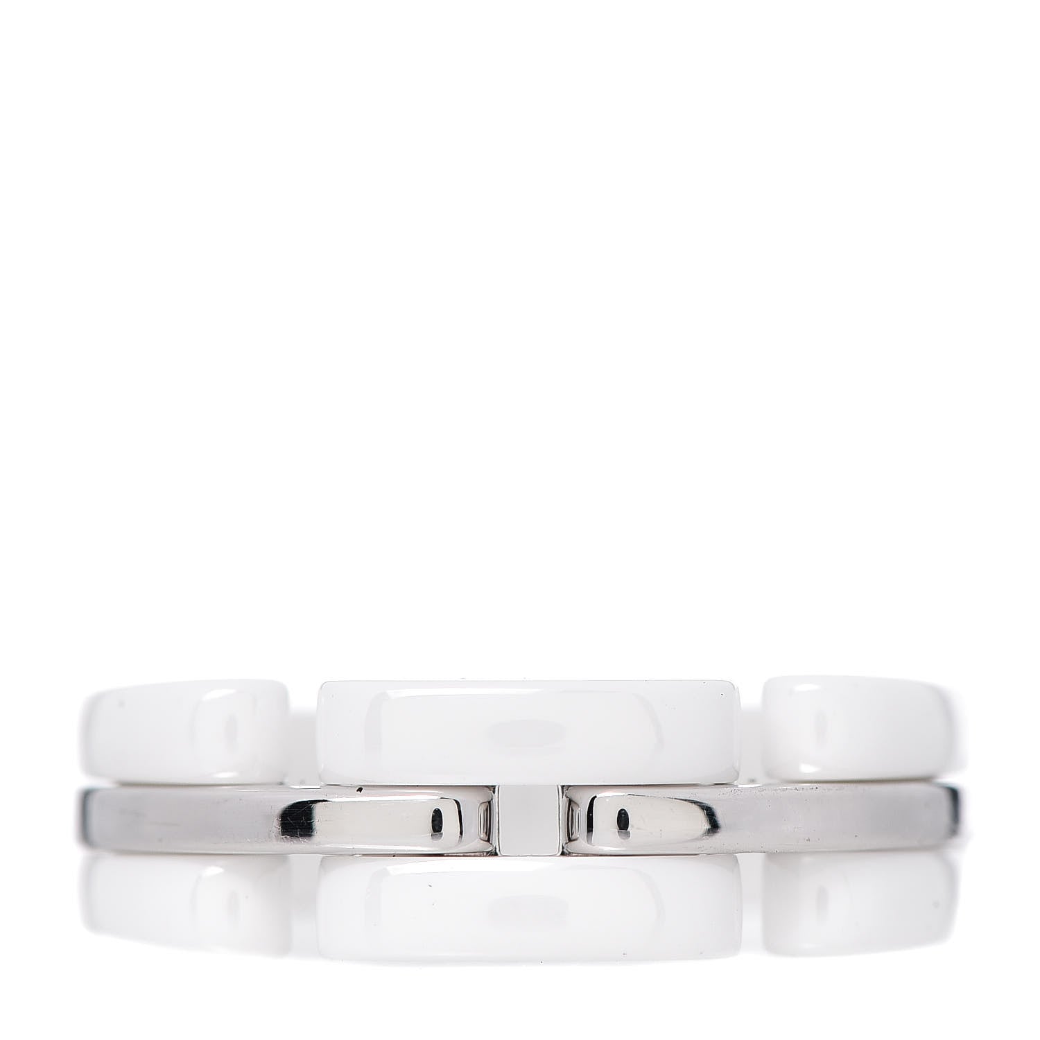 Chanel 18K White Gold White Ceramic Medium Ultra Ring 51 5.75 1 of 5