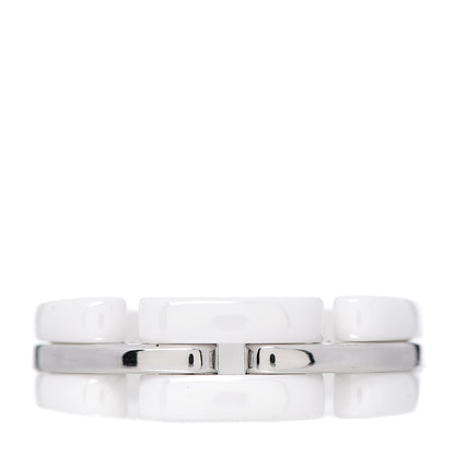 Chanel 18K White Gold White Ceramic Medium Ultra Ring 51 5.75 1 of 5