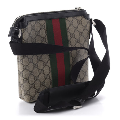 Gucci GG Supreme Monogram Web Messenger Bag Black 3 of 10