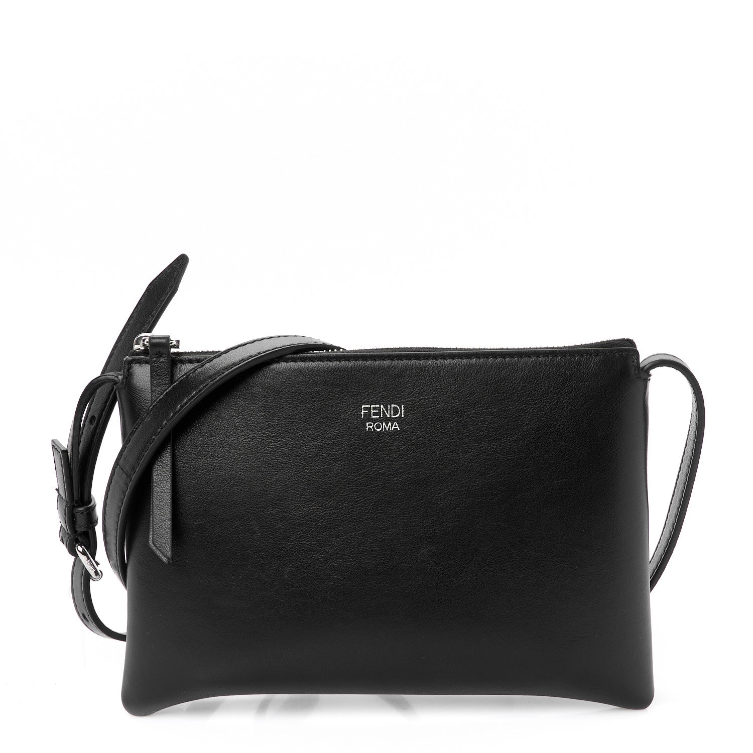 Fendi Vitello Mini Crossbody Pouch Black 1 of 11