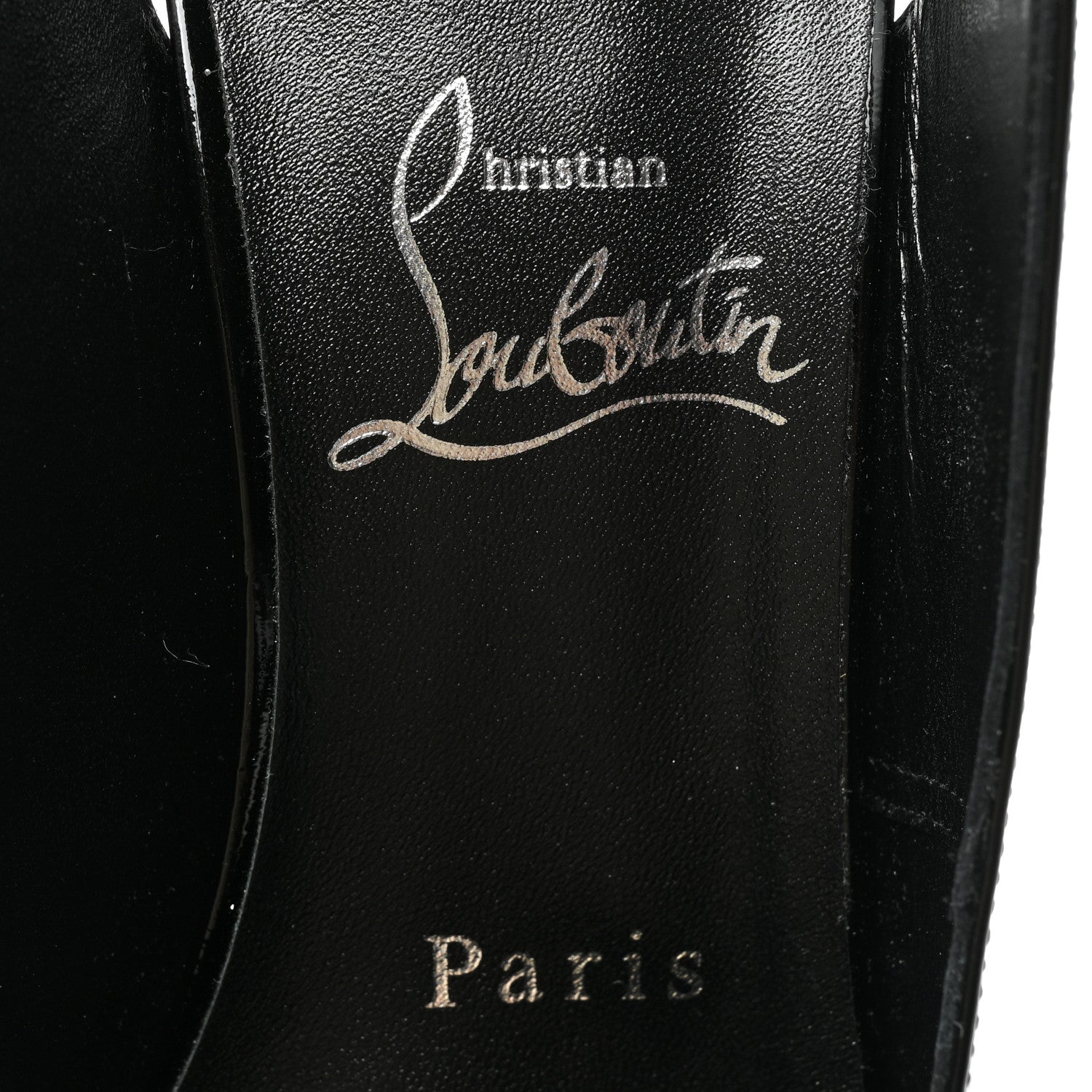 Christian Louboutin Patent Calfskin Condora Sling 100 Pumps 38 Black 7 of 7