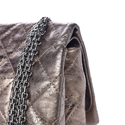 Chanel Metallic Aged Calfskin Quilted 2.55 Reissue 227 Flap Dark Silver 10 of 15