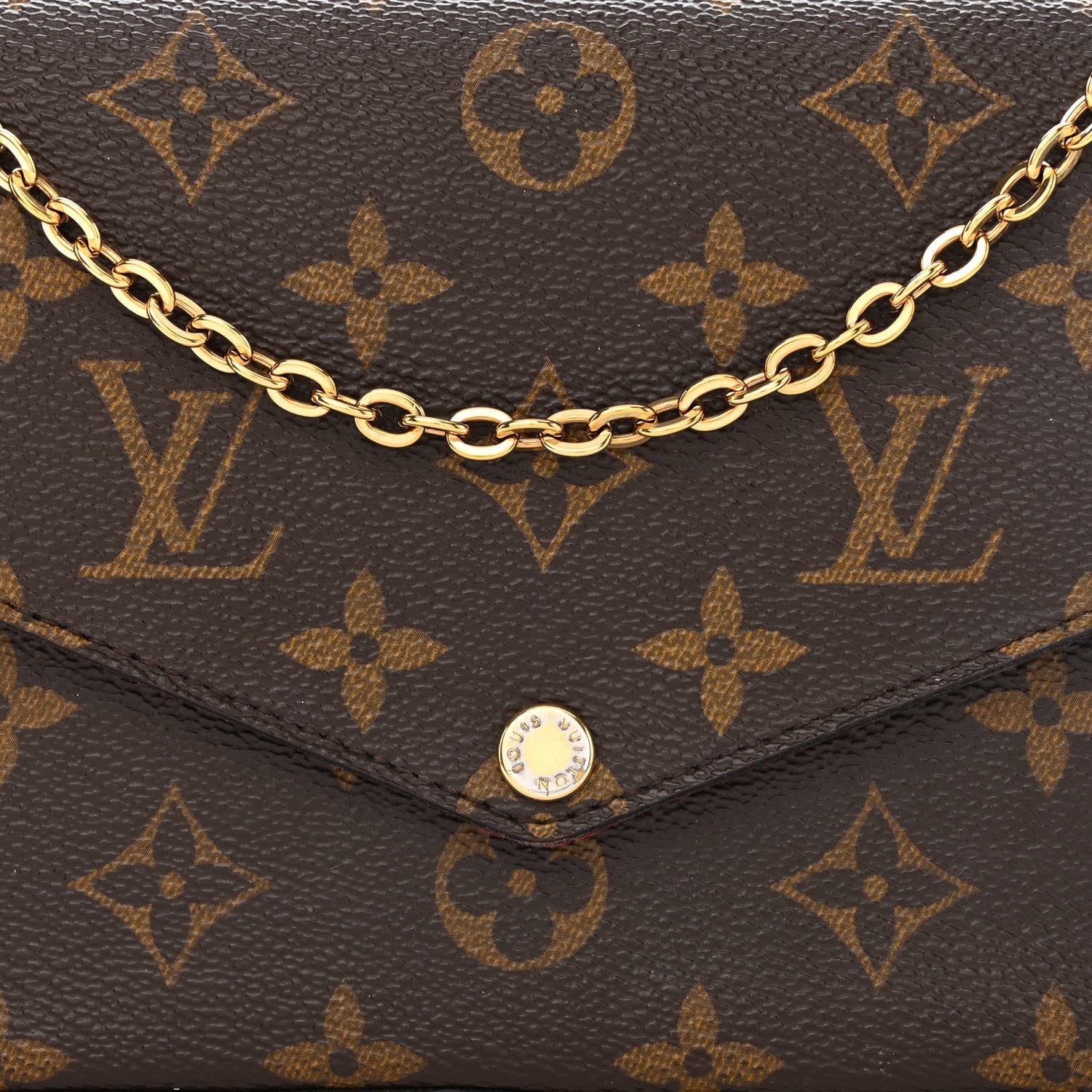 Louis Vuitton Monogram Pochette Felicie Chain Wallet Fuchsia 11 of 18