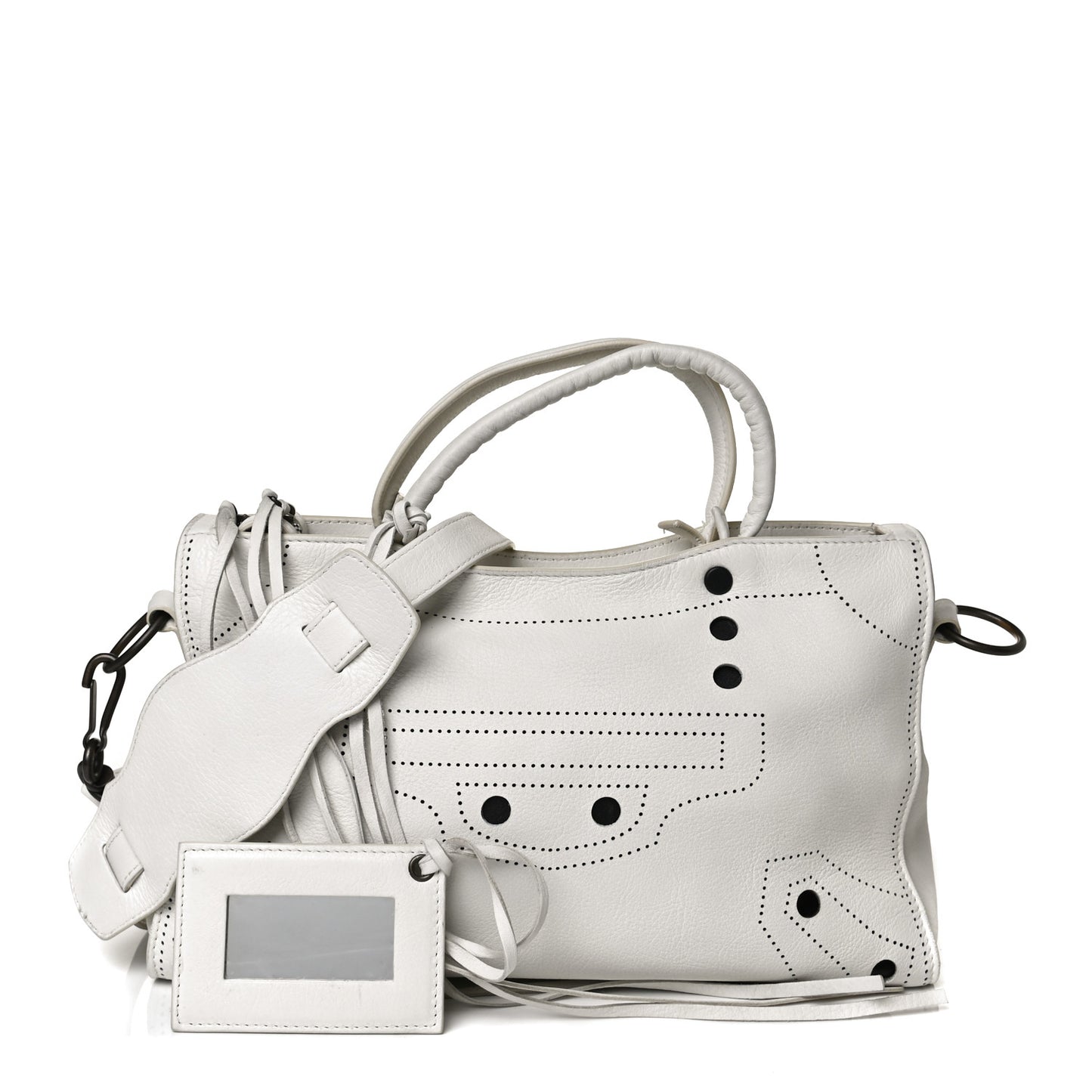 Veau Soyeux Perforated Blackout Hardware S City White