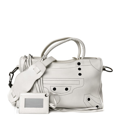 Balenciaga Veau Soyeux Perforated Blackout Hardware S City White 2 of 29