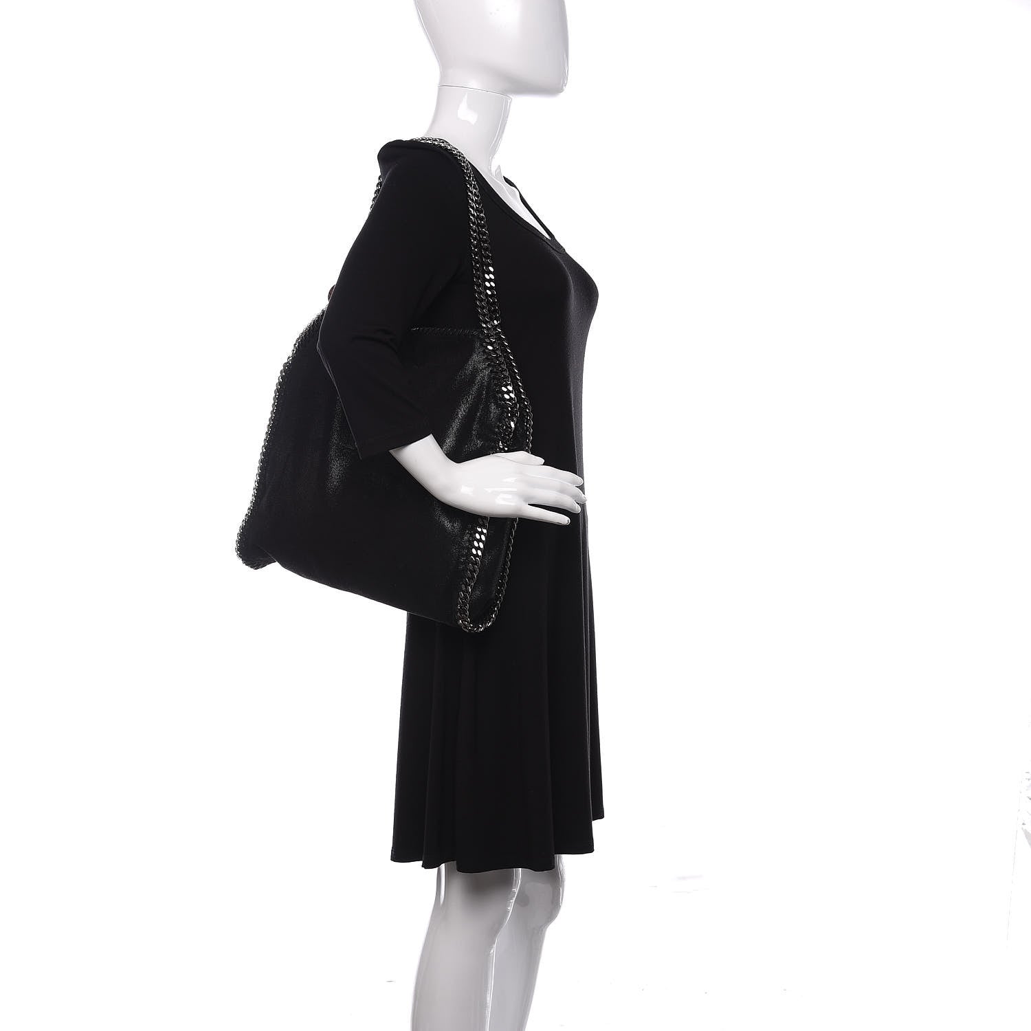 Stella McCartney Shaggy Deer Small Falabella Tote Black 2 of 11