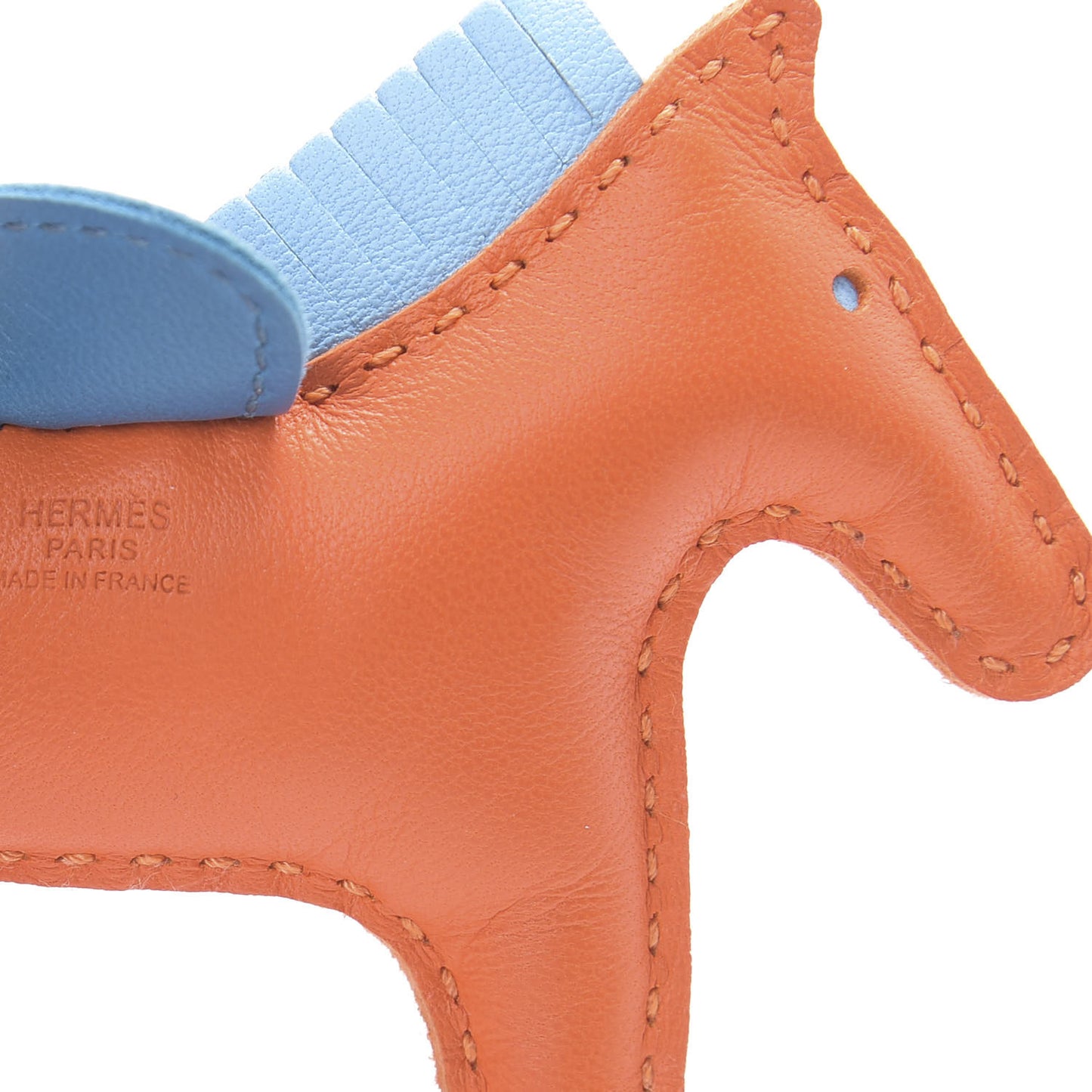 Milo Lambskin Grigri Rodeo Horse Bag Charm PM Feu Celeste Bleu Izmir