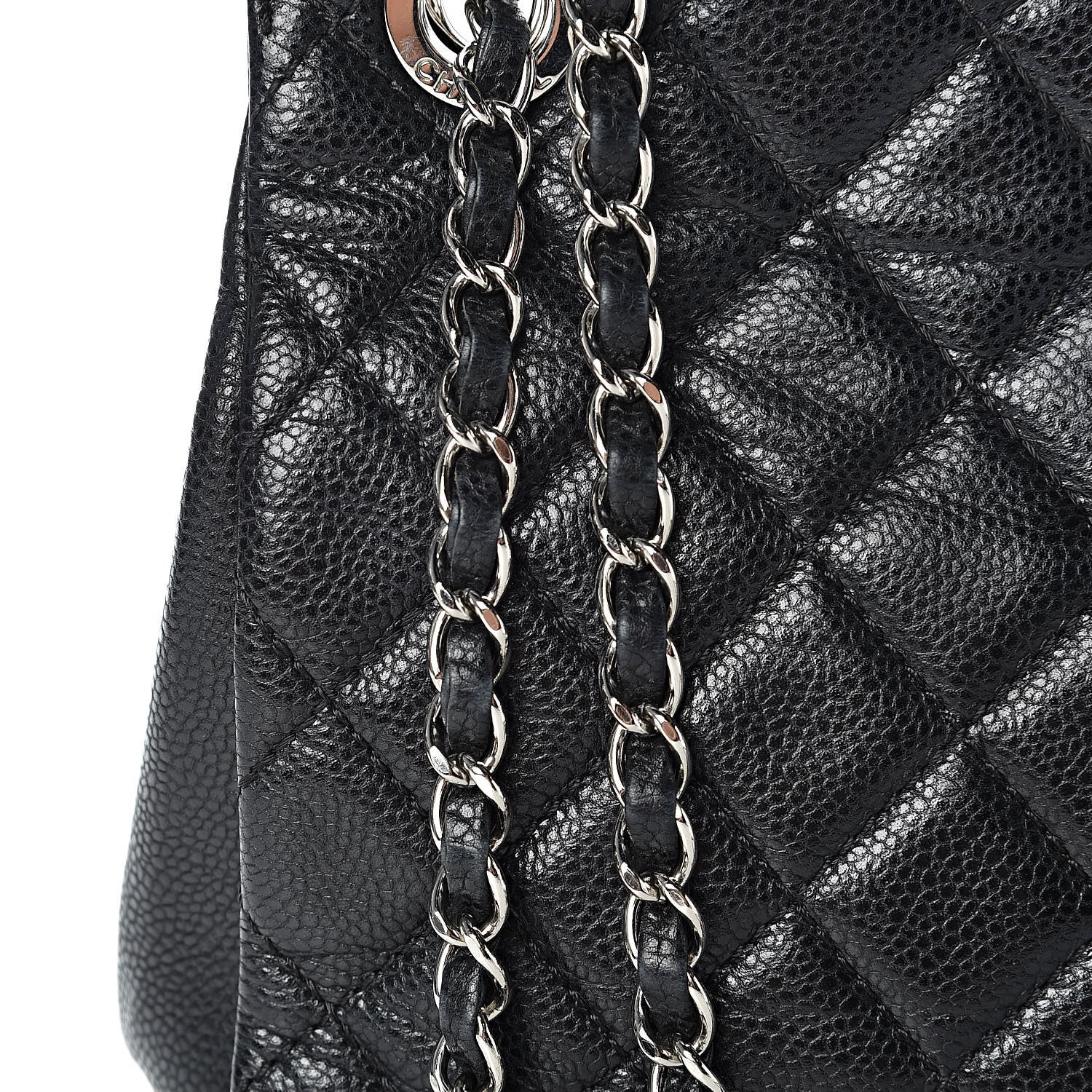Chanel Caviar Quilted Timeless CC Shopping Tote Black 15 of 16