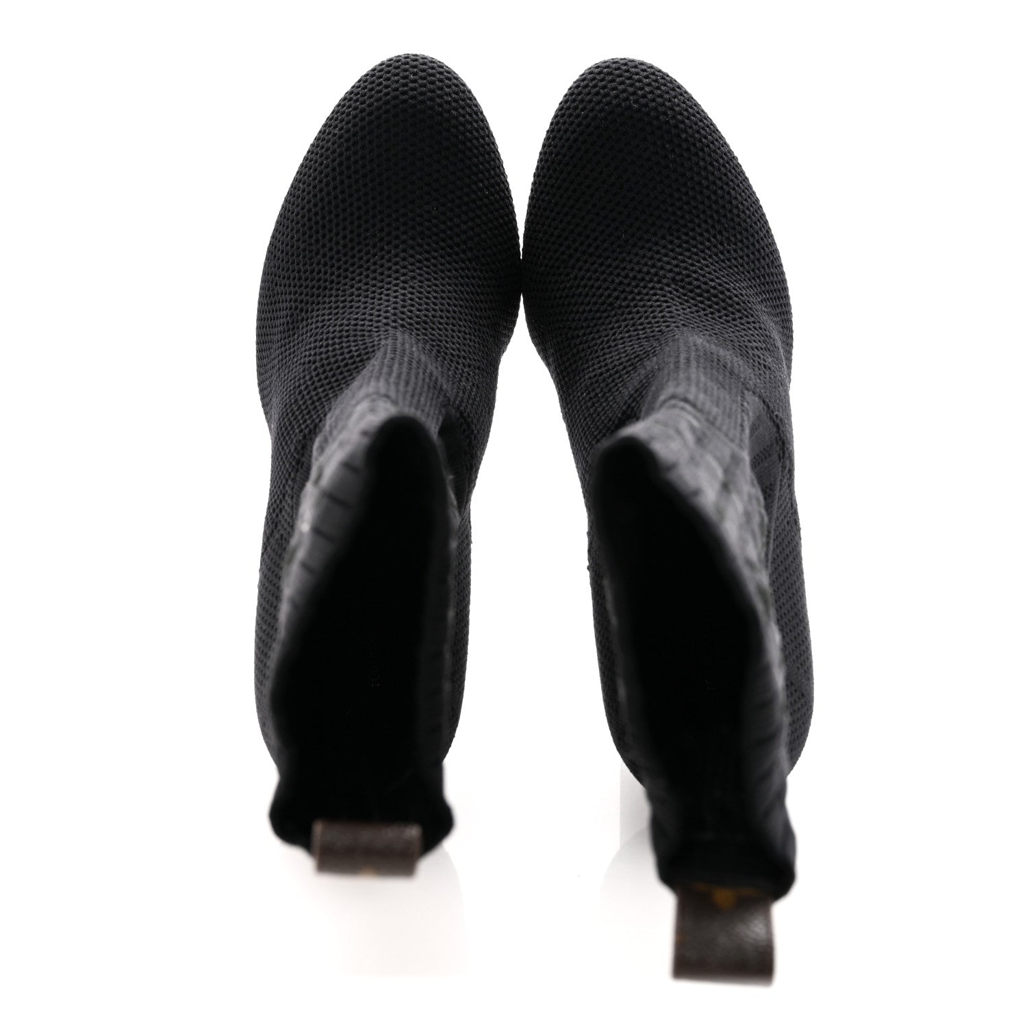Louis Vuitton Monogram Stretch Fabric Silhouette Ankle Boots 38 Black 2 of 8