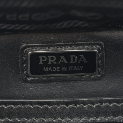 Prada Saffiano Travel Medium Brique Crossbody Bag Black 6 of 10
