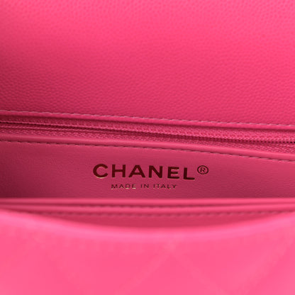 Chanel Caviar Quilted Mini Coco Handle Flap Rose 6 of 9
