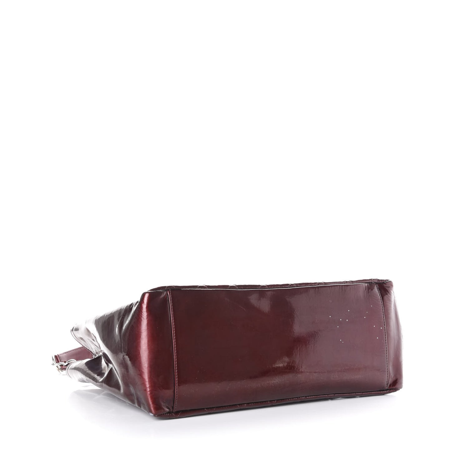 Patent Quilted Grand Shopping Tote GST Dark Bordeaux