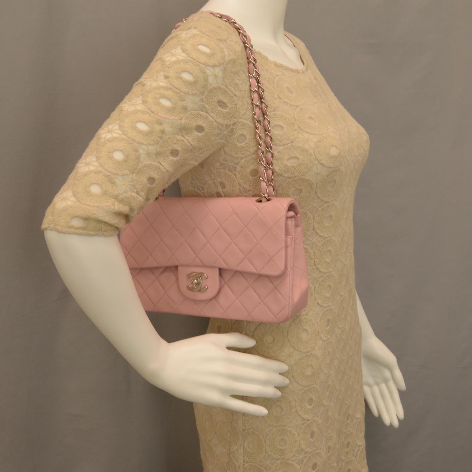 Chanel Lambskin Small Double Flap Pink 2 of 9