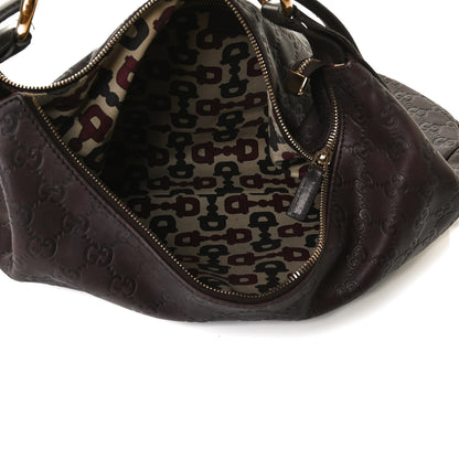 Gucci Guccissima Medium Horsebit Chain Hobo Dark Brown 4 of 20
