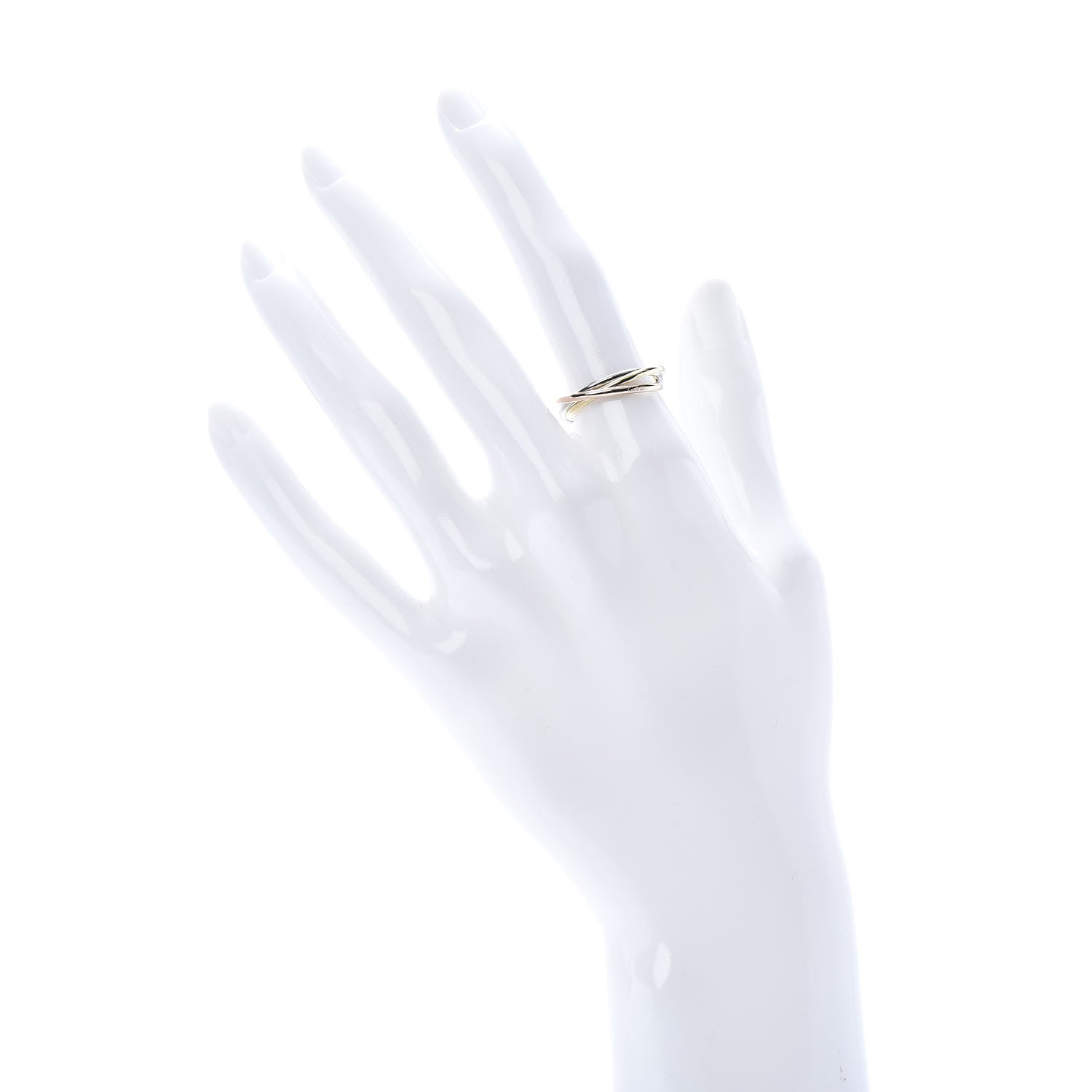 Cartier 18K Pink Yellow White Gold Extra Small Trinity Ring 53 6.25 2 of 5