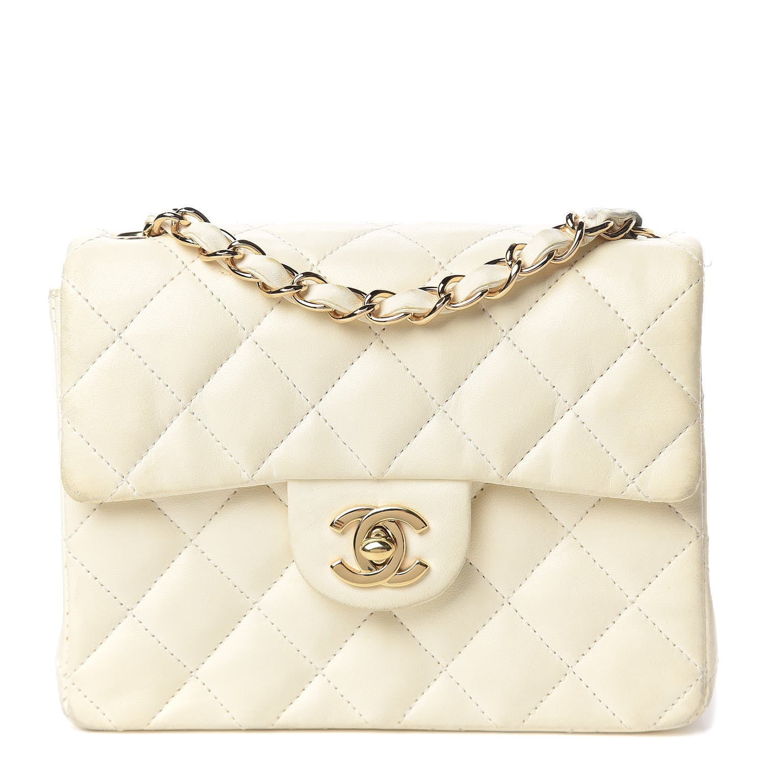 Chanel Lambskin Quilted Mini Square Flap White 1 of 31