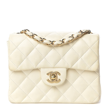 Chanel Lambskin Quilted Mini Square Flap White 1 of 31