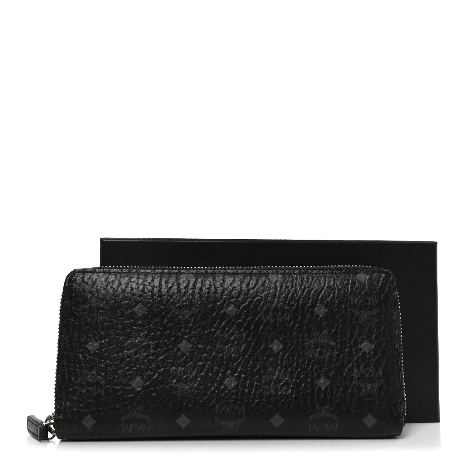 MCM Visetos Large Zip Around Wallet Black 7 of 7