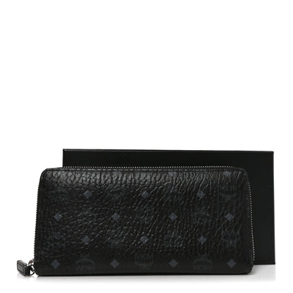 MCM Visetos Large Zip Around Wallet Black 7 of 7