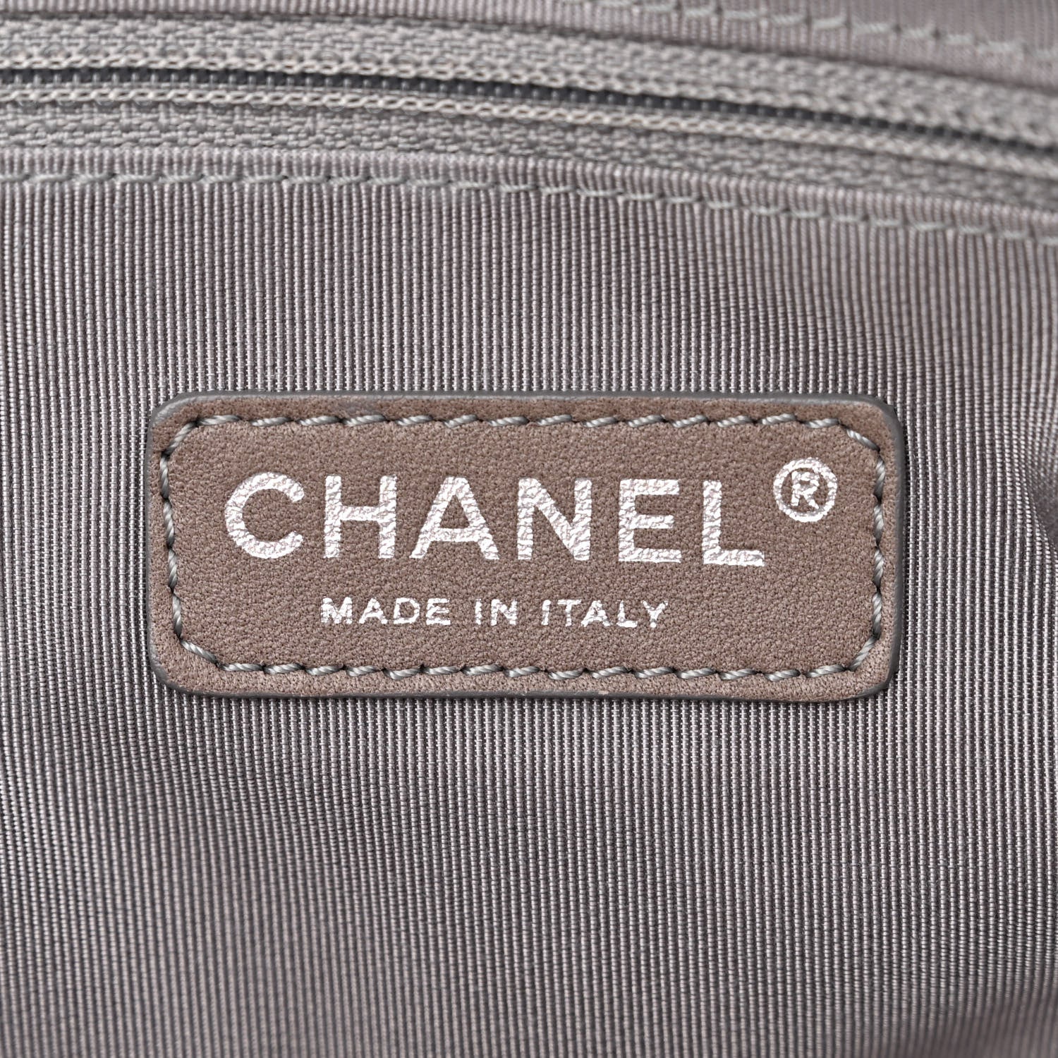 Chanel Metallic Cracked Calfskin Modern Chain Tote Dark Silver 6 of 10