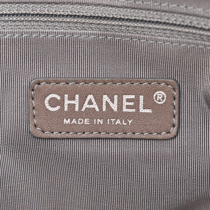 Chanel Metallic Cracked Calfskin Modern Chain Tote Dark Silver 6 of 10