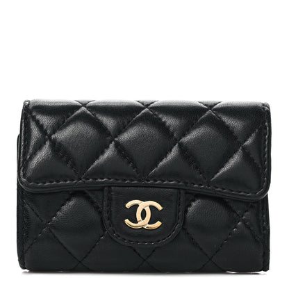 Chanel Lambskin Quilted 4 Key Holder Black 1 of 6