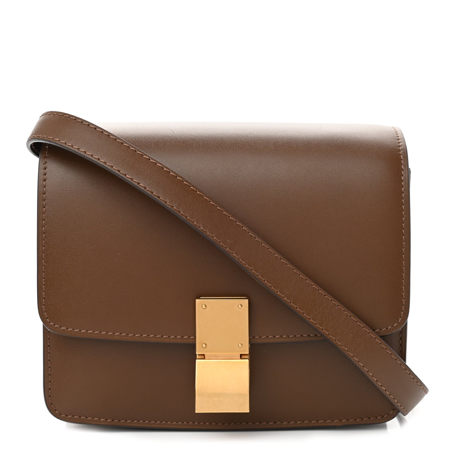 Celine Smooth Calfskin Small Classic Box Flap Bag Camel 1 of 9