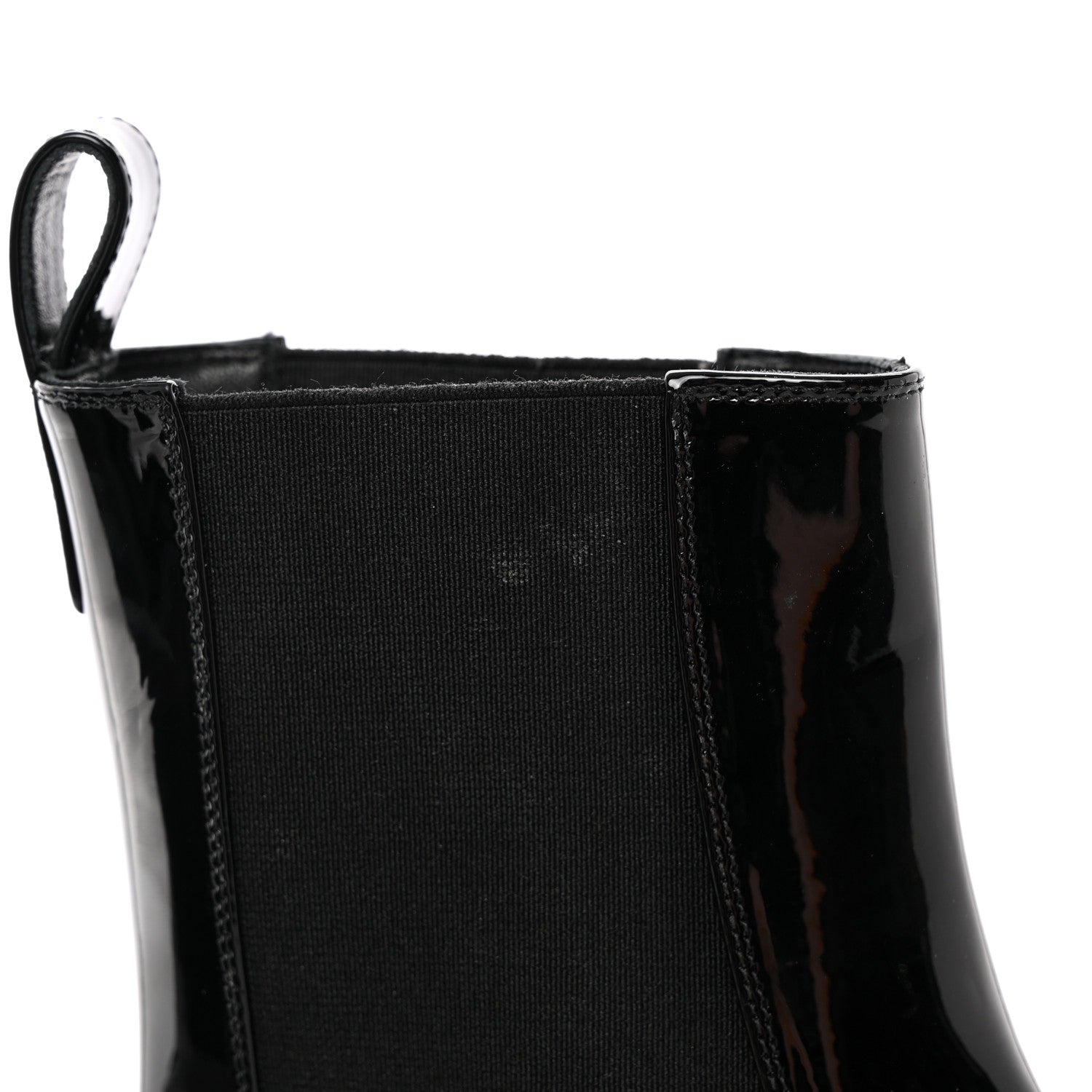 Chanel Patent Cap Toe Short Boots 37 Black 10 of 14