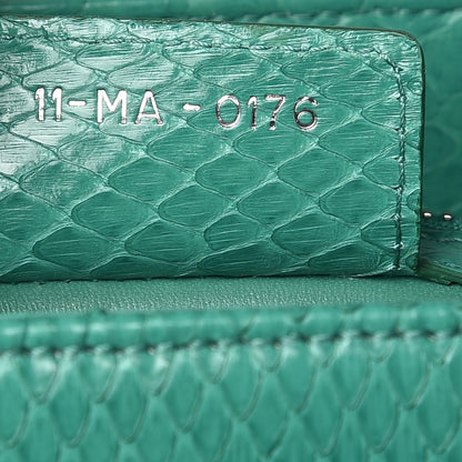Christian Dior Python Medium Lady Dior Green 6 of 7