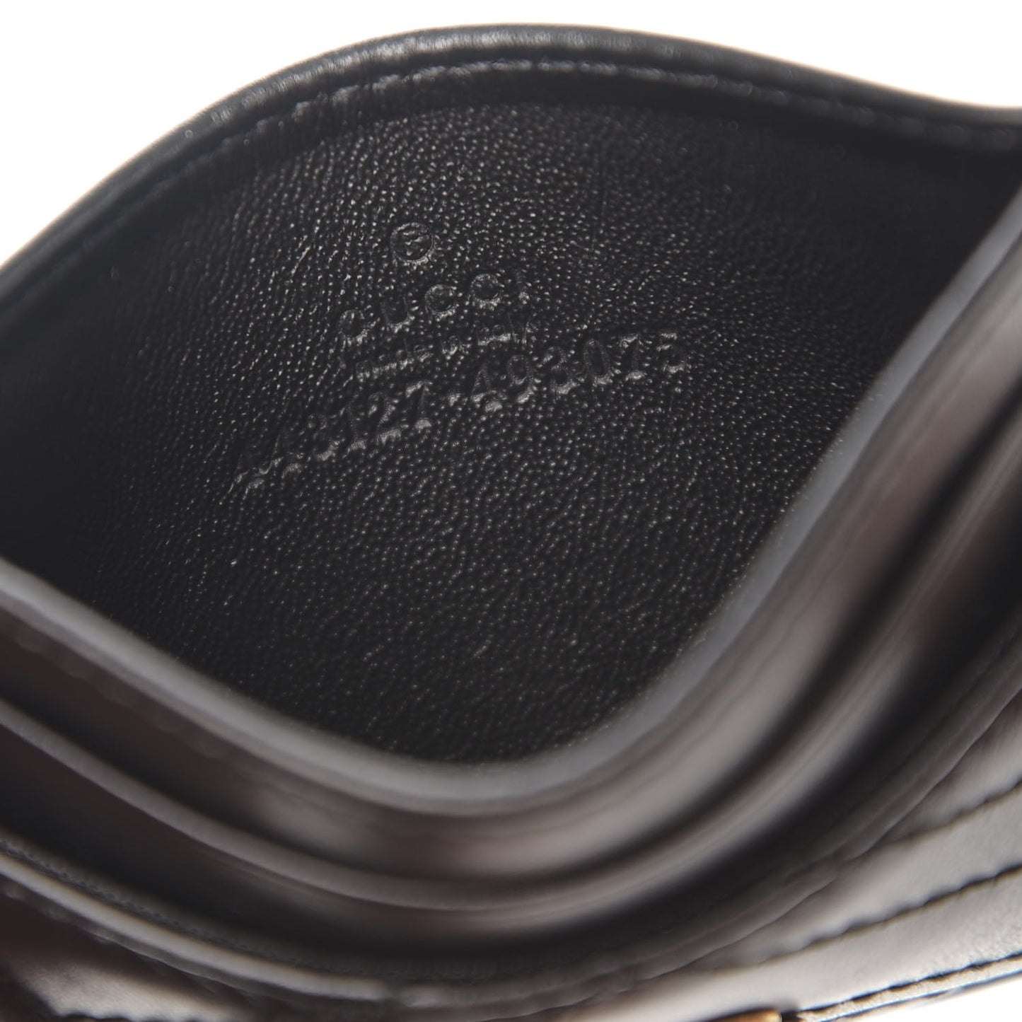 Calfskin Matelasse GG Marmont Card Holder Black