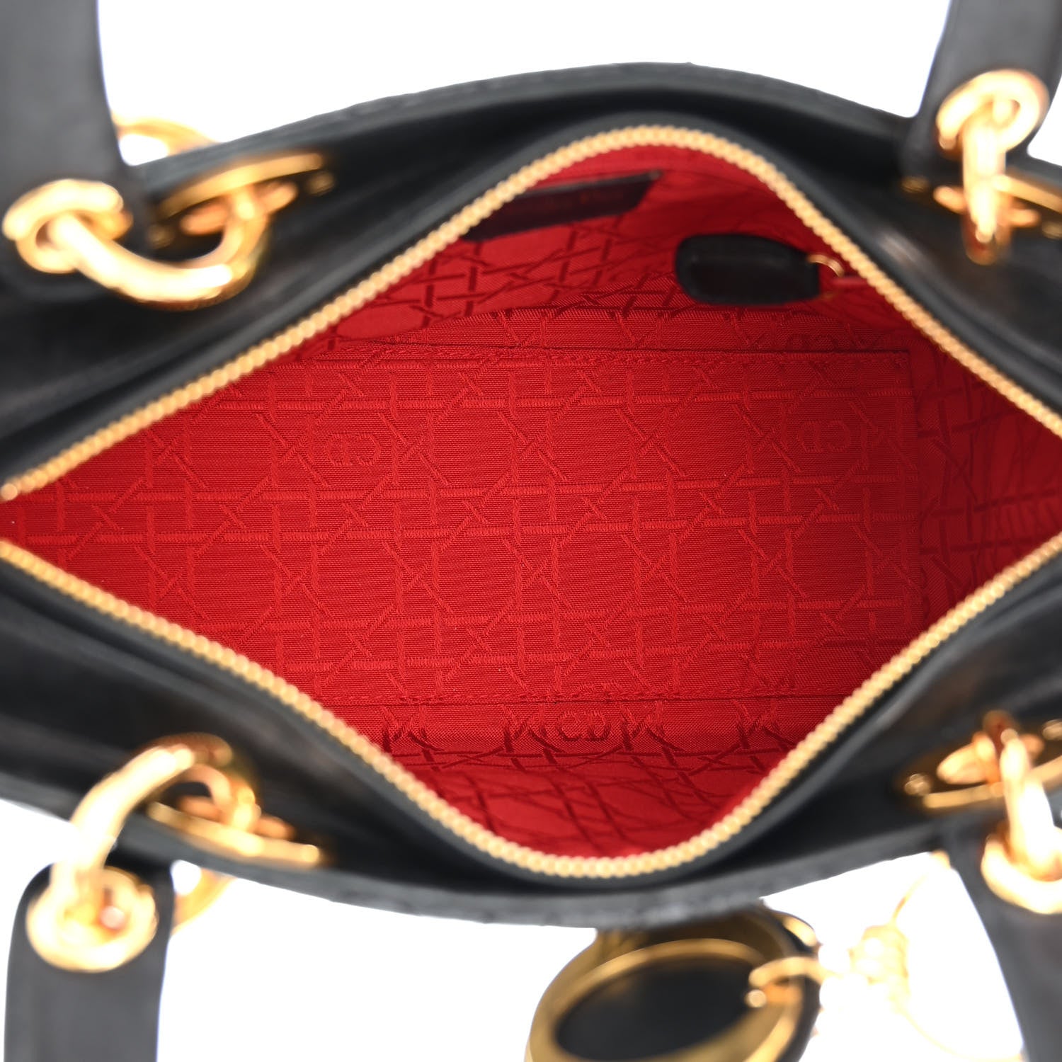 Christian Dior Lambskin Cannage Medium Lady Dior Black 5 of 11