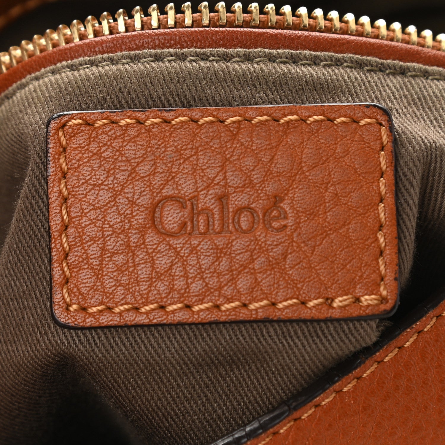 Chloe Calfskin Medium Marcie Round Zip Crossbody Bag Tan 6 of 13