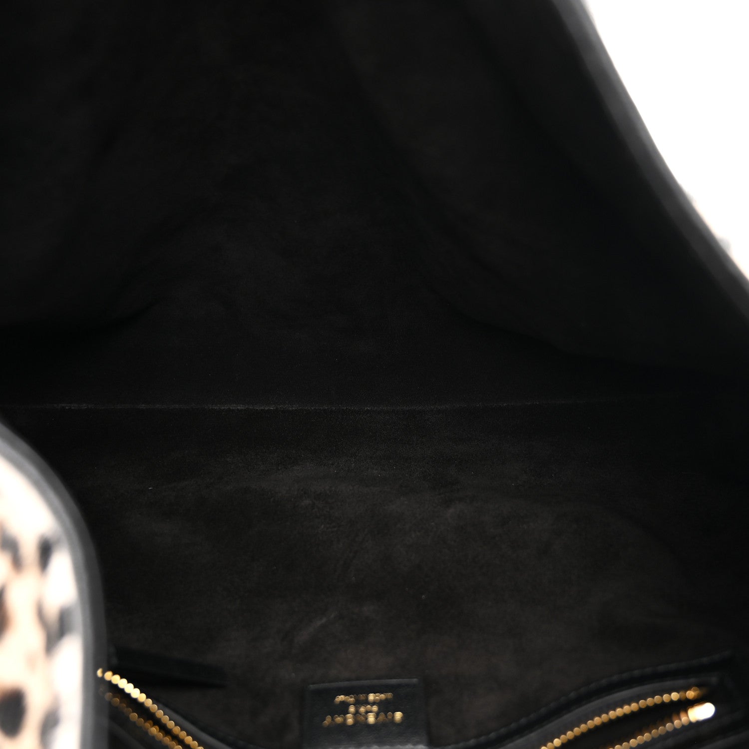 Givenchy Goat Hair Medium Leopard Voyou Bag Black Beige 5 of 10