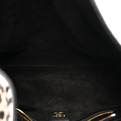Givenchy Goat Hair Medium Leopard Voyou Bag Black Beige 5 of 10