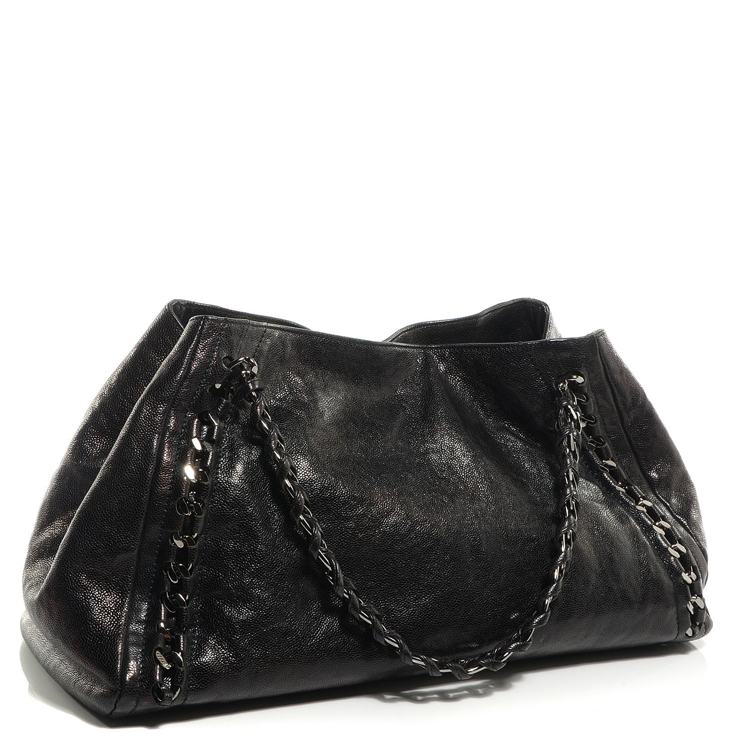 Chanel Glazed Caviar East West Modern Chain Tote Black 3 of 7
