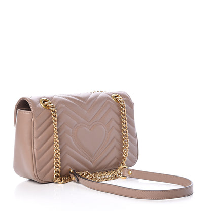 Gucci Calfskin Matelasse Small GG Marmont Shoulder Bag Porcelain Rose 3 of 10