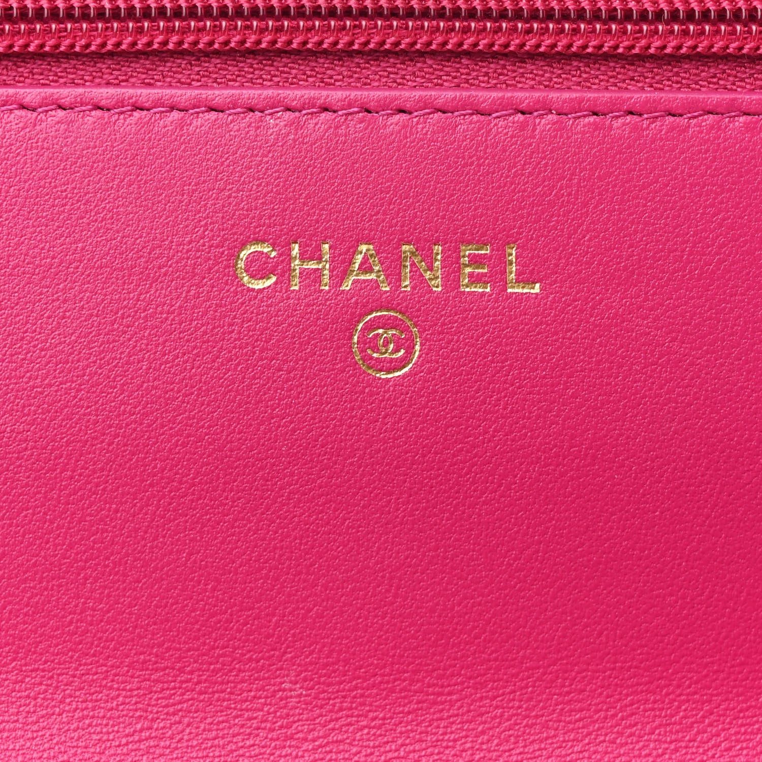 Chanel Lambskin Quilted Studded CC Wallet On Chain WOC Dark Pink 6 of 12