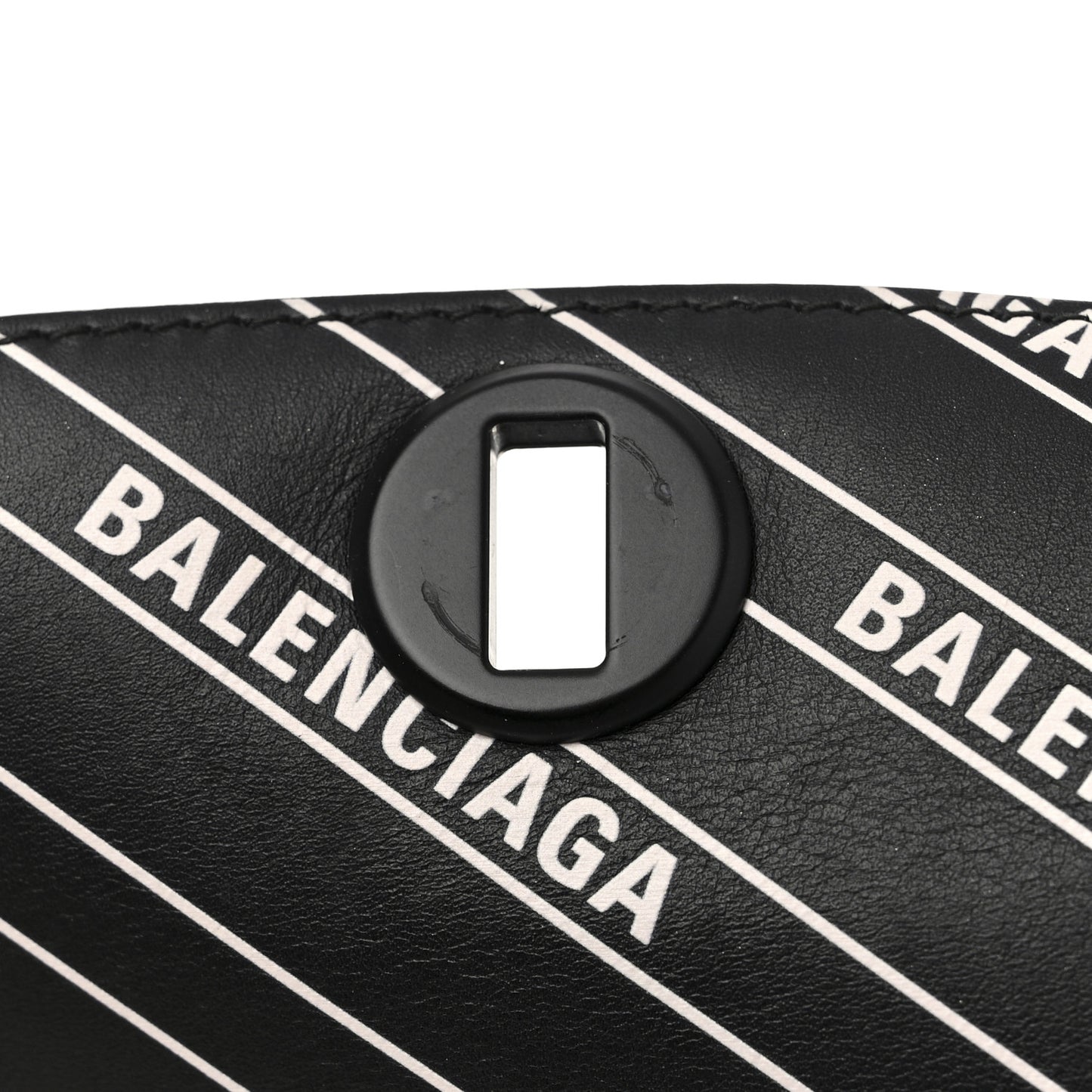 Calfskin All Over Logo Flap S Bag Black
