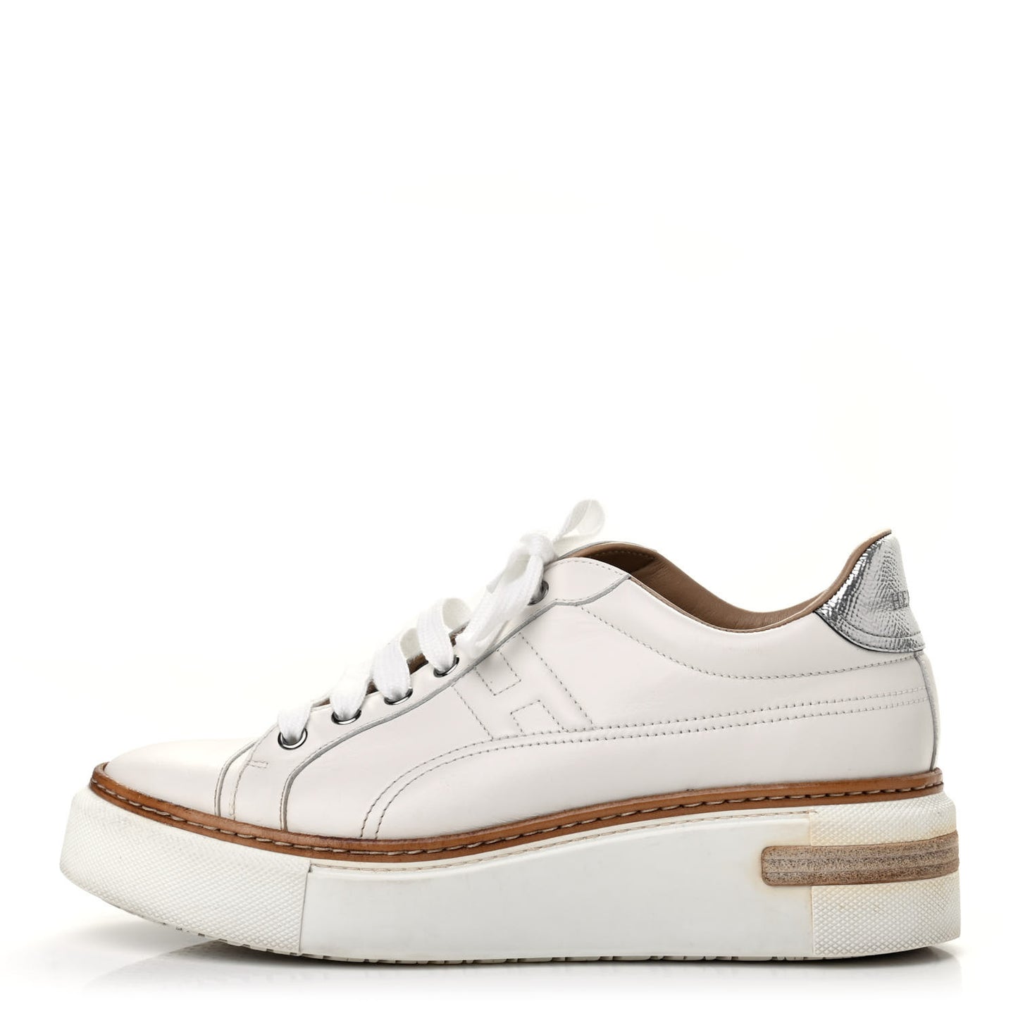 Calfskin Polo Sneakers 39 White