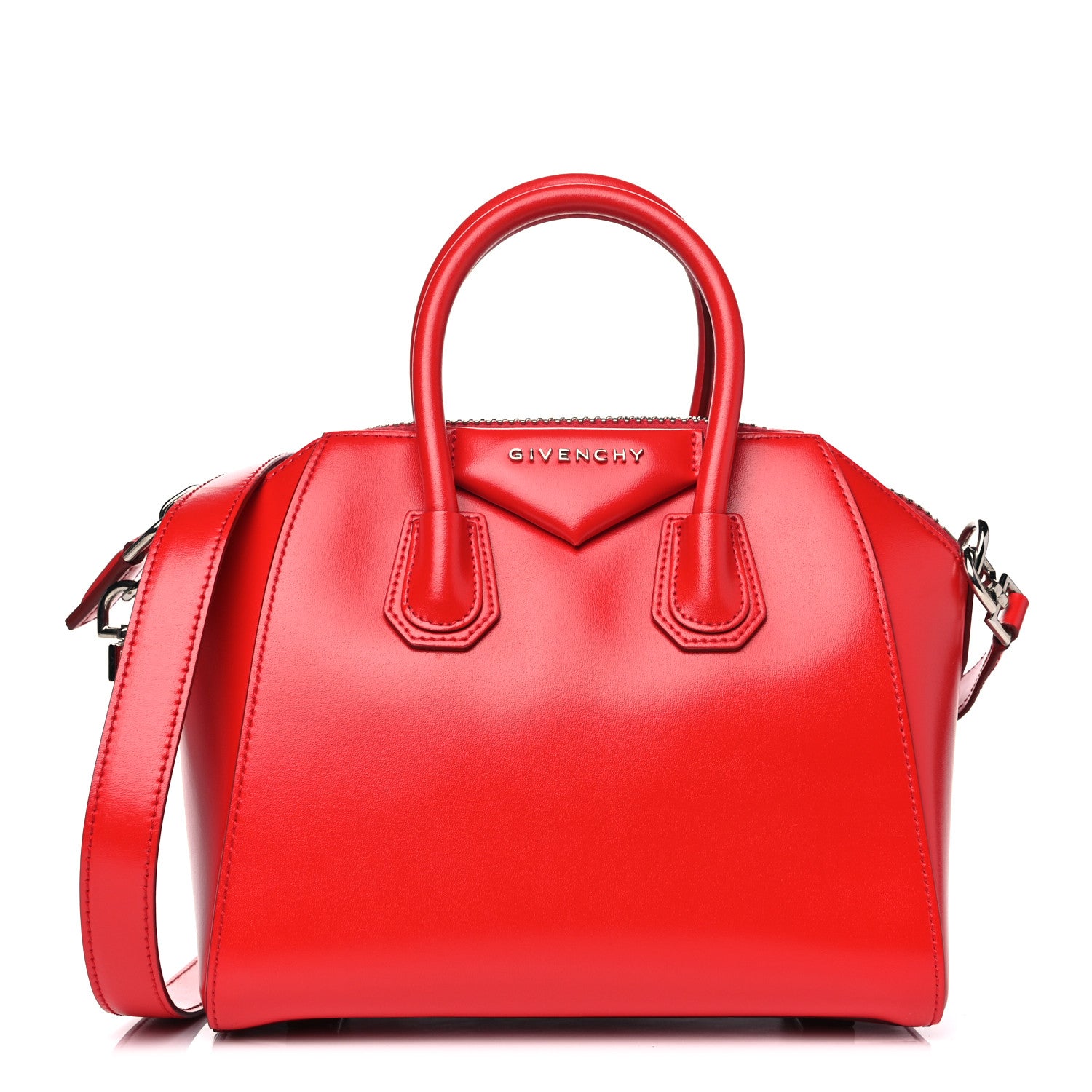 Givenchy Shiny Lord Calfskin Mini Antigona Red 1 of 17