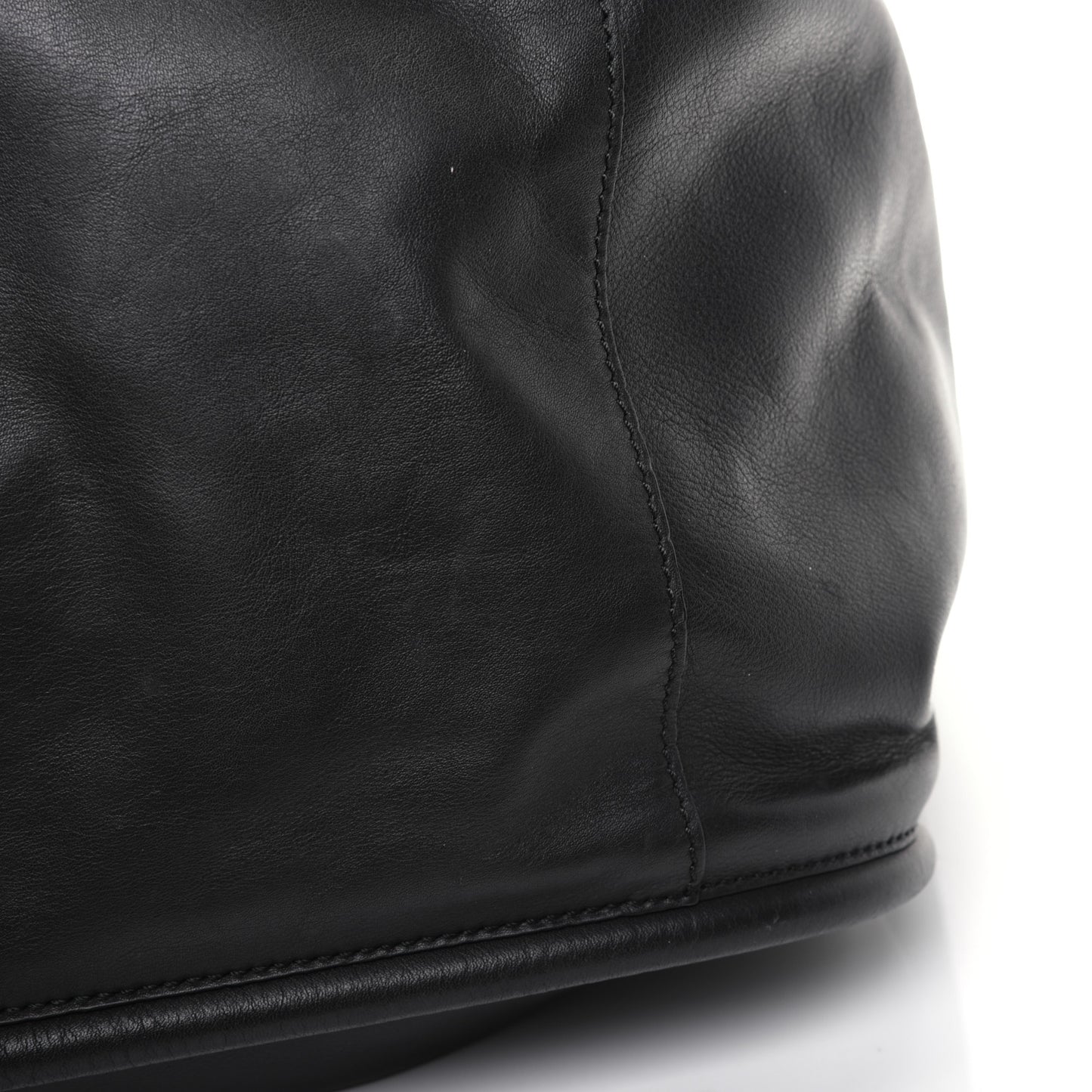 Calfskin XL Ruched Tote Black
